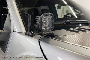 ⁦قواعد دايود دينامكس زوايا الكبوت Diode Dynamics Stage Series Ditch Light Bracket Kit For 2015-2020 Ford F-150⁩ - الصورة ⁦4⁩